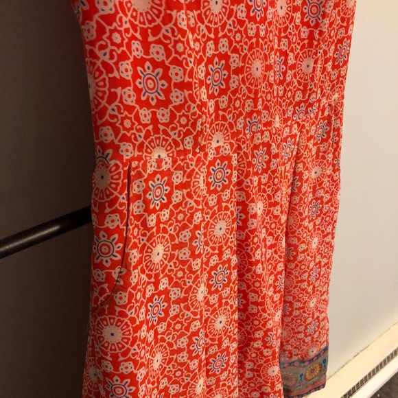Orange print ponte dress - Picture 4 of 5